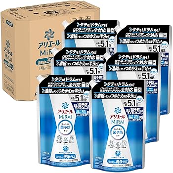アリエール MiRAi 洗濯洗剤 漂白剤級の消臭プラス つめかえ 640g Amazon | アリエールMiRAi ＜洗浄プラス＞ ボトル本体340g+詰